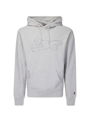 icecream sweater mancrystal running dog popover hood - ic26179 heather grey