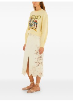 farm rio sudadera mujer birds bicycle embroidery sweater - 358961 l0032