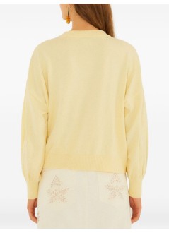 farm rio sudadera mujer birds bicycle embroidery sweater - 358961 l0032