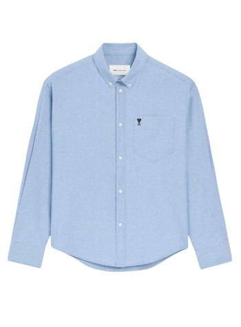 ami camiseria hombre quota -long sleeve boxy shirt with button down collar and e - hsh822co0221 484