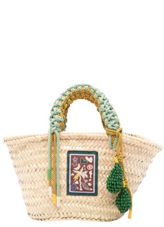 alémais handbag mujer macrame mini basket - 6563a blonde