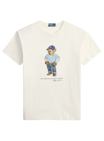 polo ralph lauren t-shirt manknit-t-shirt - 710b14615001 nevis denim bear