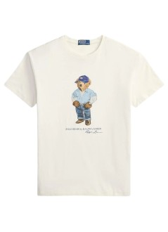 polo ralph lauren t-shirt manknit-t-shirt - 710b14615001 nevis denim bear