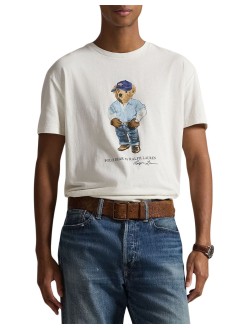 polo ralph lauren t-shirt manknit-t-shirt - 710b14615001 nevis denim bear