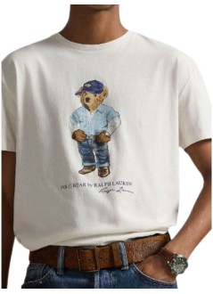 polo ralph lauren t-shirt manknit-t-shirt - 710b14615001 nevis denim bear