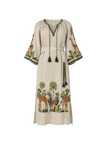 benaras by citrus dress womangiraffe veronica - be24868 beige multi