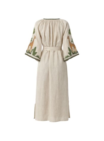 benaras by citrus dress womangiraffe veronica - be24868 beige multi 2