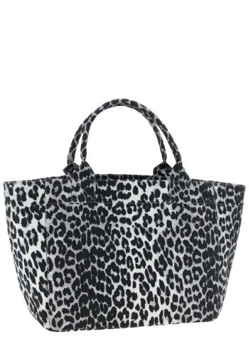 ganni handbag womanmedium trapeze shopper printed sequin - b2110040 018 2