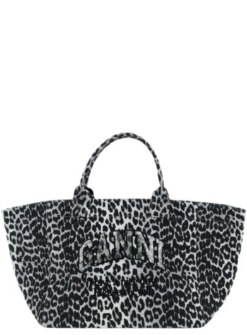 ganni handbag womanshopper xxl printed  sequin - b2110031 018