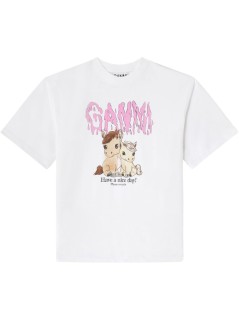ganni top mujer basic cotton jersey t-shirt - a1050048 151