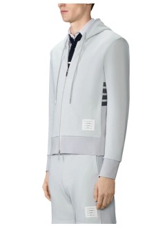 thom browne sudadera hombre zip up hoodie w/ engineered 4 bar - mjt517a03037 050