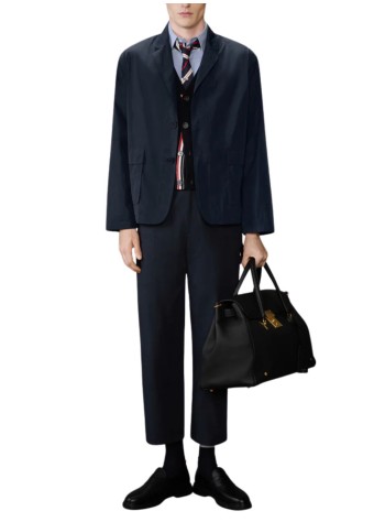 thom browne outerwear hombre packable s/c w/ flap pockets (27) w/ logo print in light me - mju581pf0967 415 2