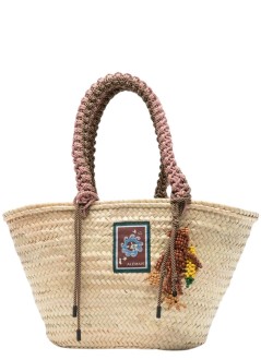 alémais handbag mujer macrame maxi basket - 6565a blonde
