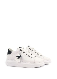 karl lagerfeld sneaker womanwhite lthr - kl62536c 011