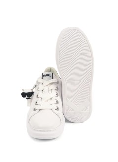 karl lagerfeld sneaker womanwhite lthr - kl62536c 011