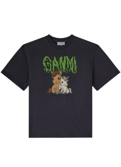 ganni top mujer basic cotton jersey t-shirt - a1050048 252