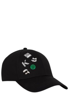 karl lagerfeld cap womanikon multi pin cap - b1w33019 999