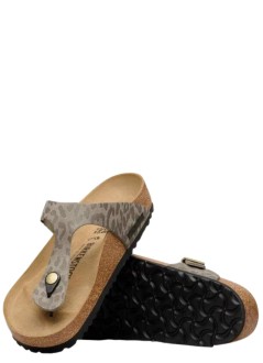 birkenstock sandalia mujer gizeh syn - 1032026 leo gray taupe