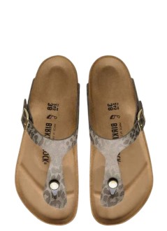 birkenstock sandalia mujer gizeh syn - 1032026 leo gray taupe