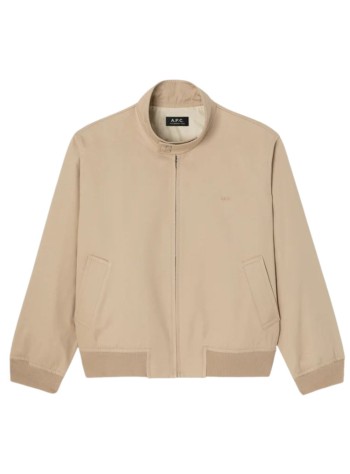 a.p.c. outerwear manblouson zippe - cohlch32047 baa beige