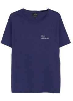 a.p.c. t-shirt mant-shirt niclas - cohmwh26577 iah dark blue