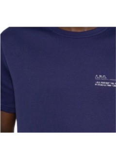 a.p.c. t-shirt mant-shirt niclas - cohmwh26577 iah dark blue