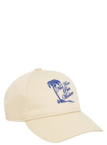 drôle de monsieur cap mancasquette slogan palmier - kcp197co138ow off white