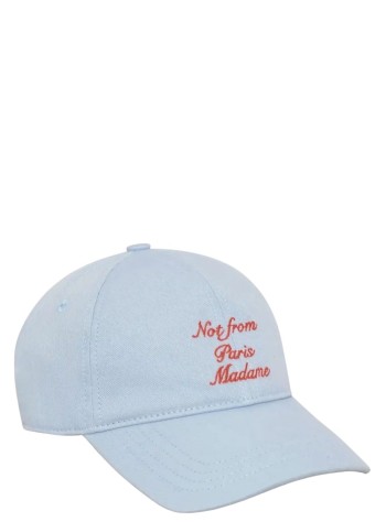 drôle de monsieur cap mancasquette slogan calligraphy - kcp295co138lbe light blue