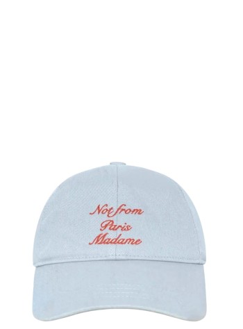 drôle de monsieur cap mancasquette slogan calligraphy - kcp295co138lbe light blue 2