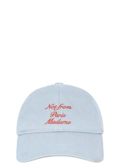 drôle de monsieur cap mancasquette slogan calligraphy - kcp295co138lbe light blue