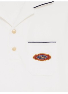 drôle de monsieur polo hombre polo drôle patch - kpl165co264ow off white