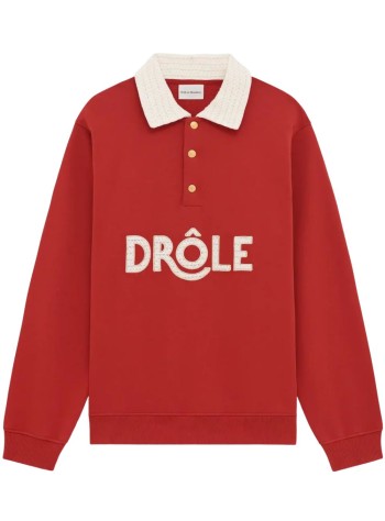 drôle de monsieur polo manpolo drôle col crochet - kpl168co127drd dark red