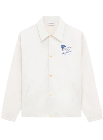 drôle de monsieur outerwear manveste slogan palmier - kjt277pa014ow off white