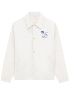 drôle de monsieur outerwear manveste slogan palmier - kjt277pa014ow off white