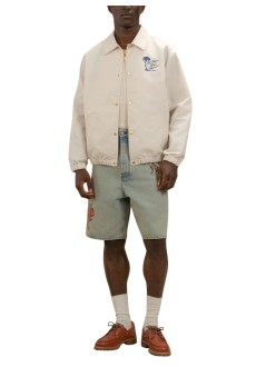 drôle de monsieur outerwear manveste slogan palmier - kjt277pa014ow off white
