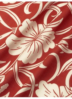 drôle de monsieur shirt manchemise hibiscus monoramme - ksh228co288rd red