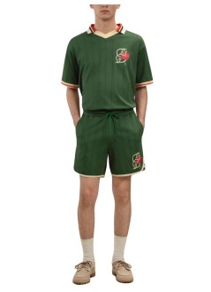drôle de monsieur pantalon corto hombre short d hibiscus - kbs181pl160dgn dark green