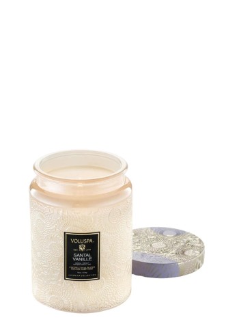 voluspa fragancia unisexvela de cristal grande santal vainille - 72320 455g