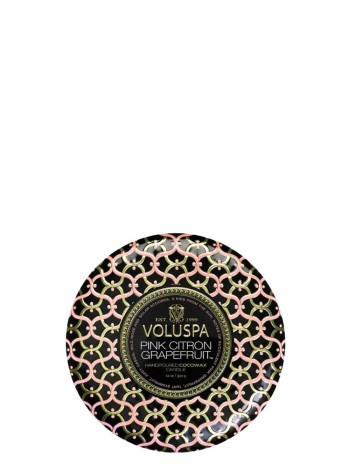 voluspa fragancia unisexpink citron grapefruit 3 wick tin candle - 8225 340g
