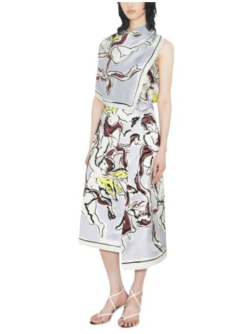 tory burch skirt womanprinted satin skirt - 183127510 510 2