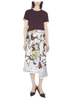 tory burch skirt womanprinted satin skirt - 183127510 510