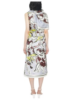 tory burch skirt womanprinted satin skirt - 183127510 510