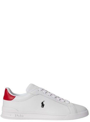 polo ralph lauren sneaker manhrt crt ii-sneakers-low top lace - 809p09760001 white rl 2000 red black