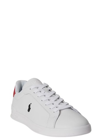 polo ralph lauren sneaker manhrt crt ii-sneakers-low top lace - 809p09760001 white rl 2000 red black 2