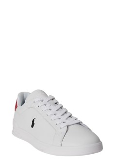 polo ralph lauren sneaker hombre hrt crt ii-sneakers-low top lace - 809p09760001 white rl 2000 red black