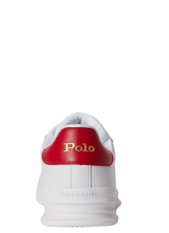 polo ralph lauren sneaker hombre hrt crt ii-sneakers-low top lace - 809p09760001 white rl 2000 red black