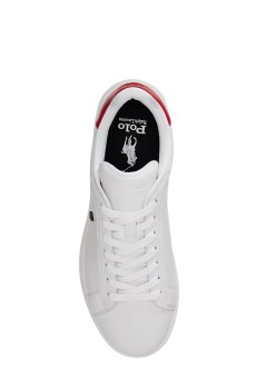 polo ralph lauren sneaker hombre hrt crt ii-sneakers-low top lace - 809p09760001 white rl 2000 red black