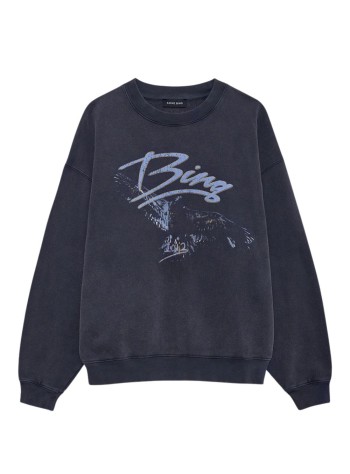 anine bing sudadera mujer spencer sweatshirt eagle - a0812161wbl1 washed black