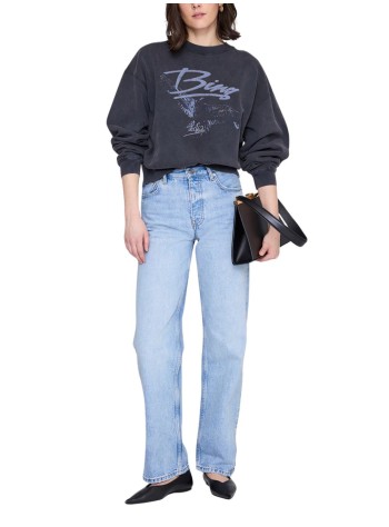 anine bing sudadera mujer spencer sweatshirt eagle - a0812161wbl1 washed black 2