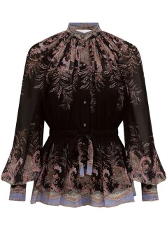 zimmermann t-shirt womanalchemy drawn blouse - 7889ts262 blkp